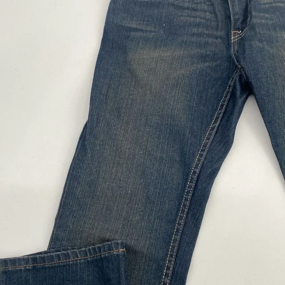 Levi's Boys 16 Reg Dark Wash Stretch Cotton 511 Skinny Denim Jeans Blue Size 28x